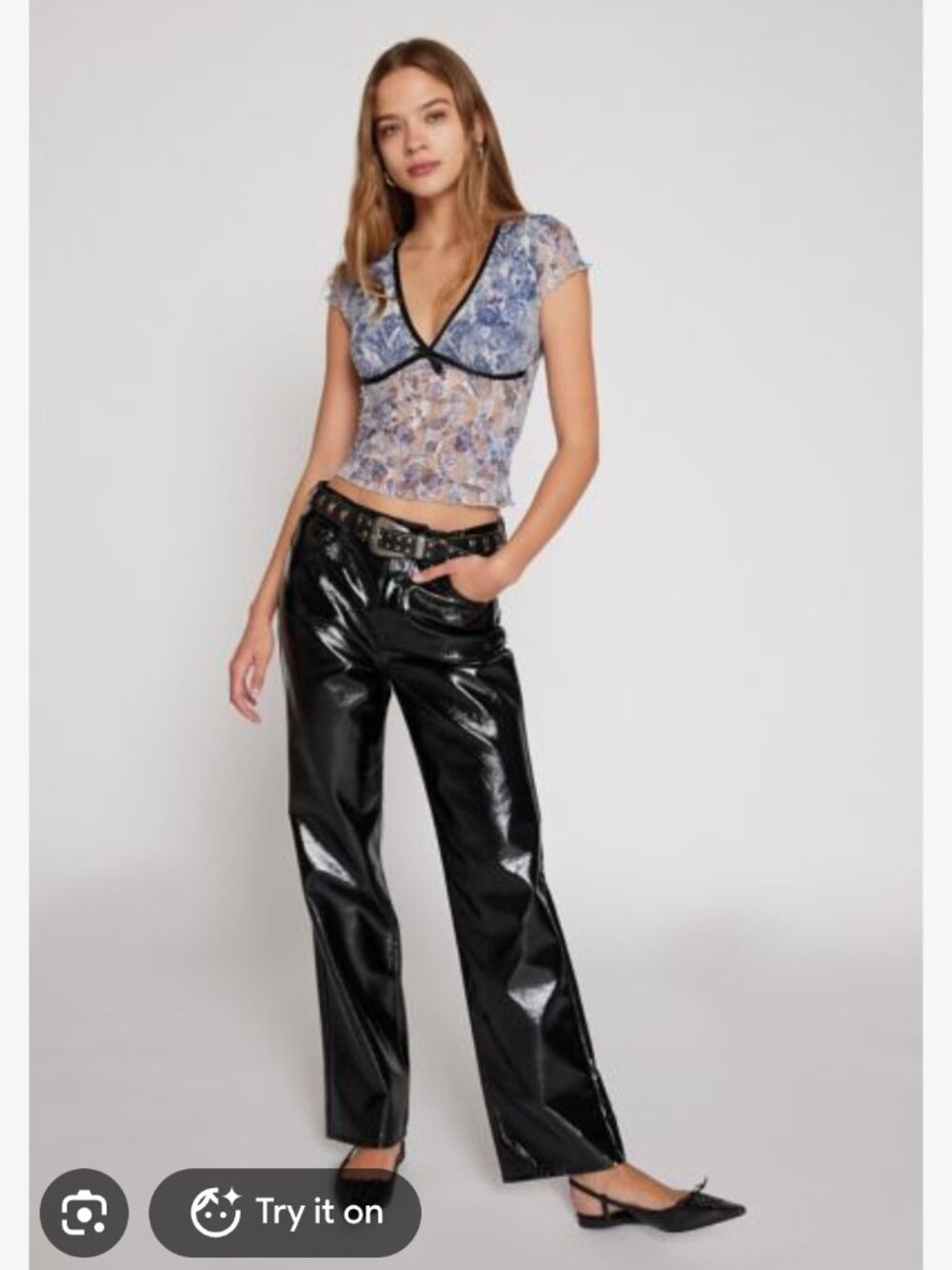 Coquette semi sheer lace blouse romantic floral whimsigoth